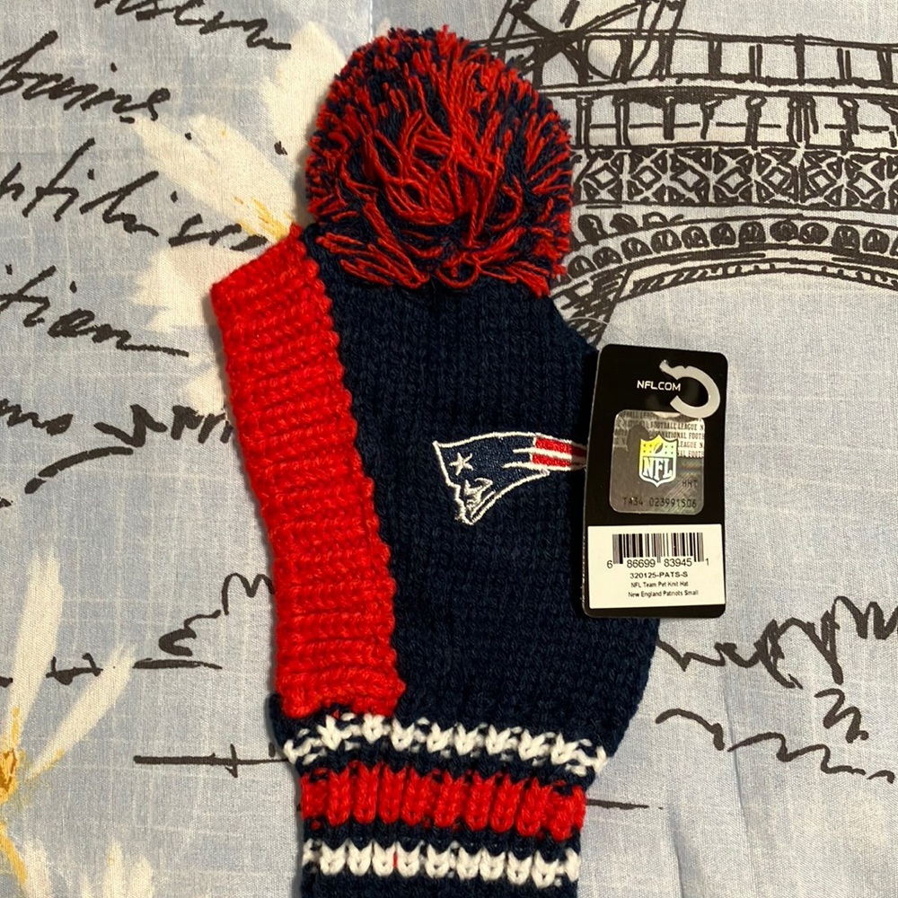 New England Patriots NFL Dog Pet Knit Hat